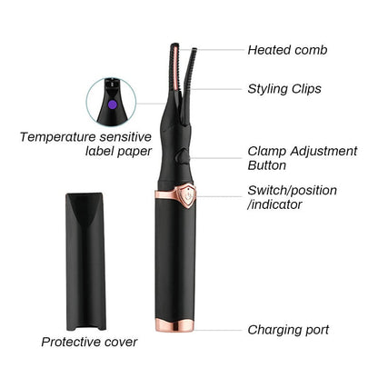 Heated Electric Eyelash Curler ~ Flawless, lifted lashes in seconds