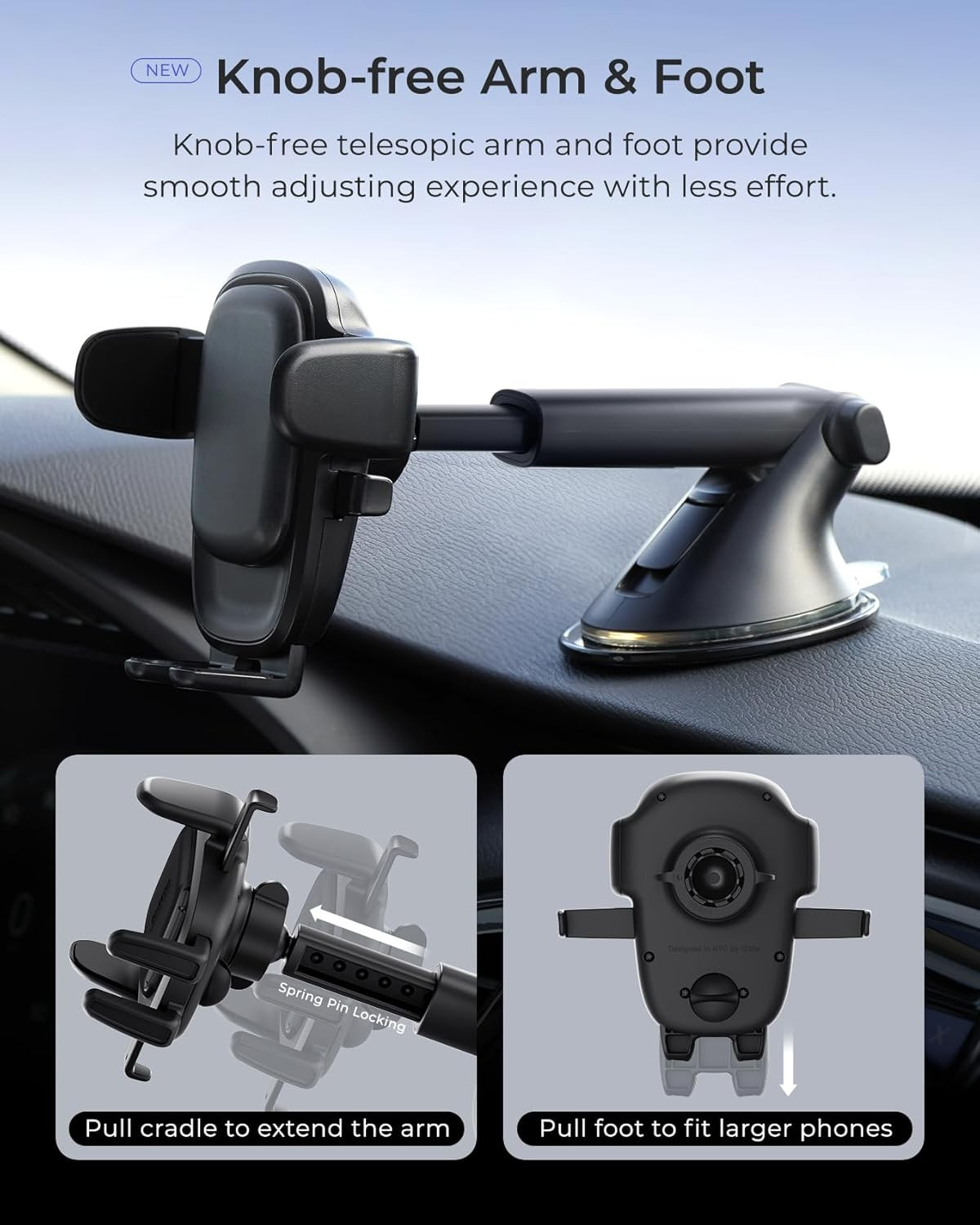 Dash Phone Holder ~ Hands-free driving made effortless and secure.