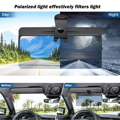 Polarized Car Visor ~ Block glare and drive comfortably in any weather