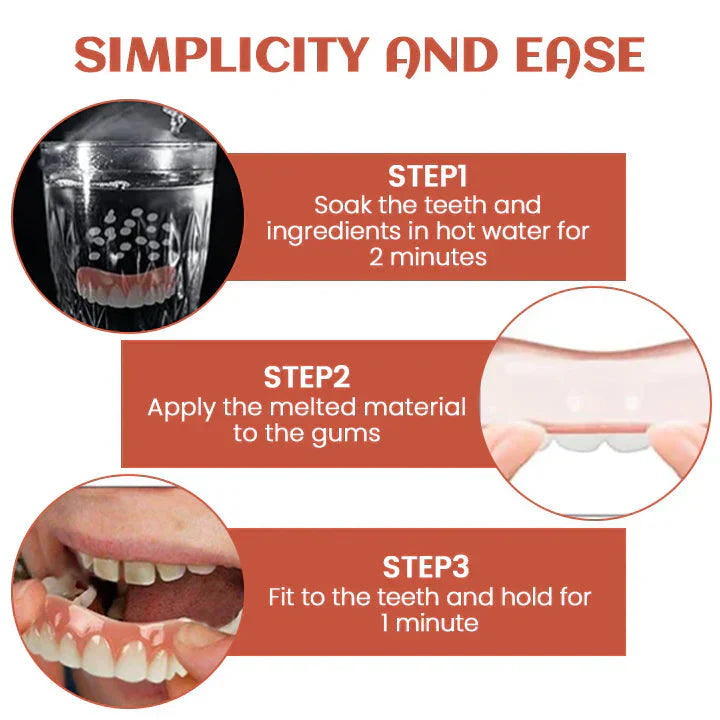 Silicone Denture Set ~ Achieve a natural, confident smile instantly