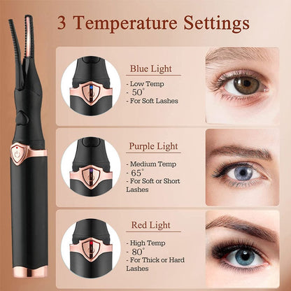 Heated Electric Eyelash Curler ~ Flawless, lifted lashes in seconds