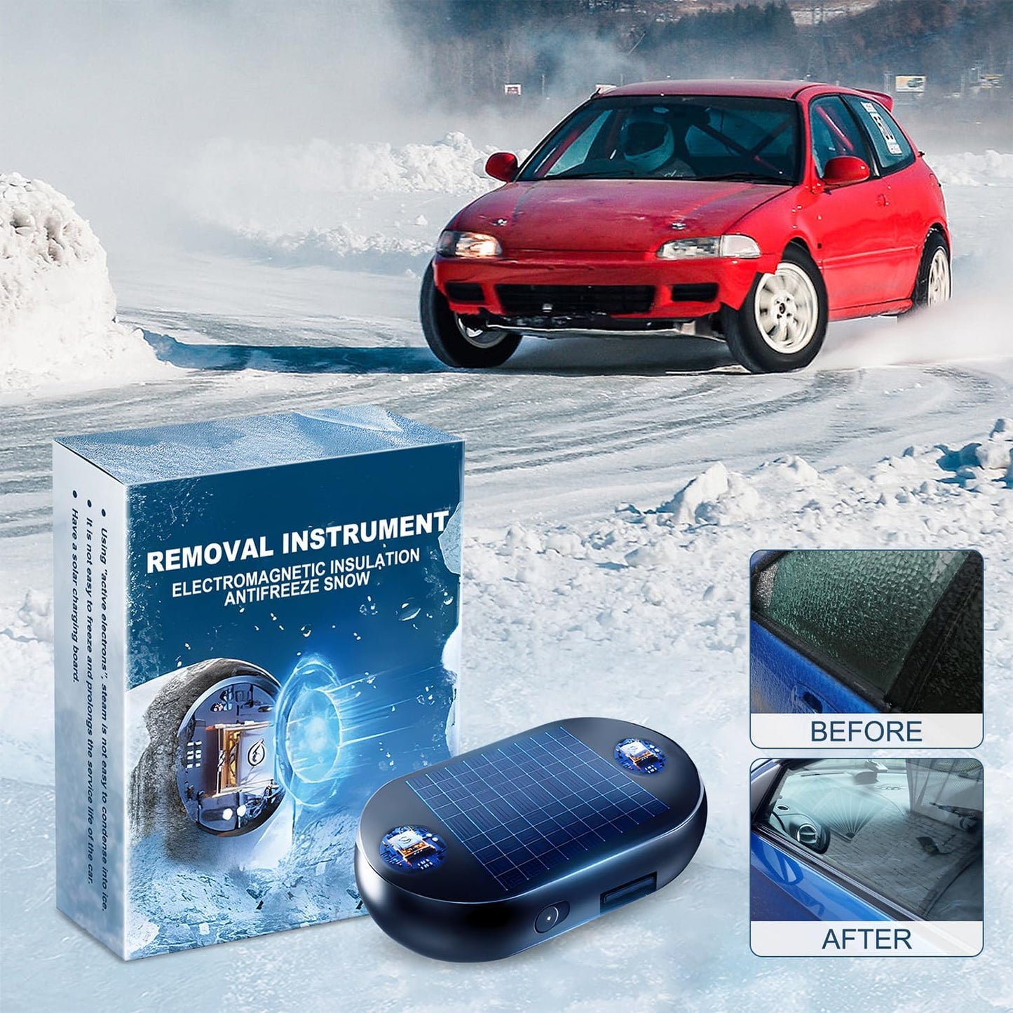 Electromagnetic Anti-Freezing Device ~ Enjoy a clear windshield every winter morning