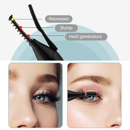 Heated Electric Eyelash Curler ~ Flawless, lifted lashes in seconds