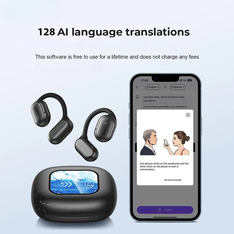 AI Translator Earbuds ~ Real-time translation for seamless global communication.